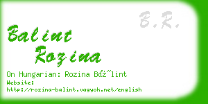 balint rozina business card